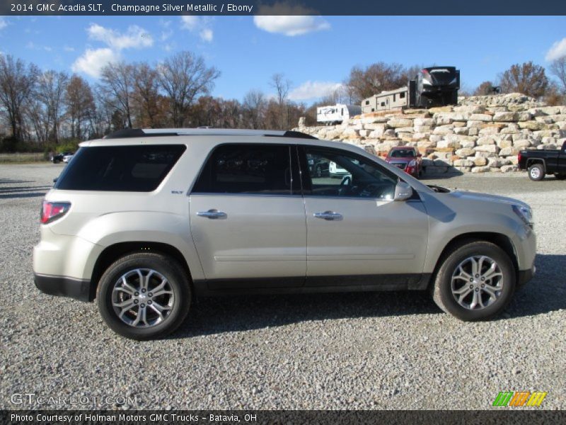Champagne Silver Metallic / Ebony 2014 GMC Acadia SLT