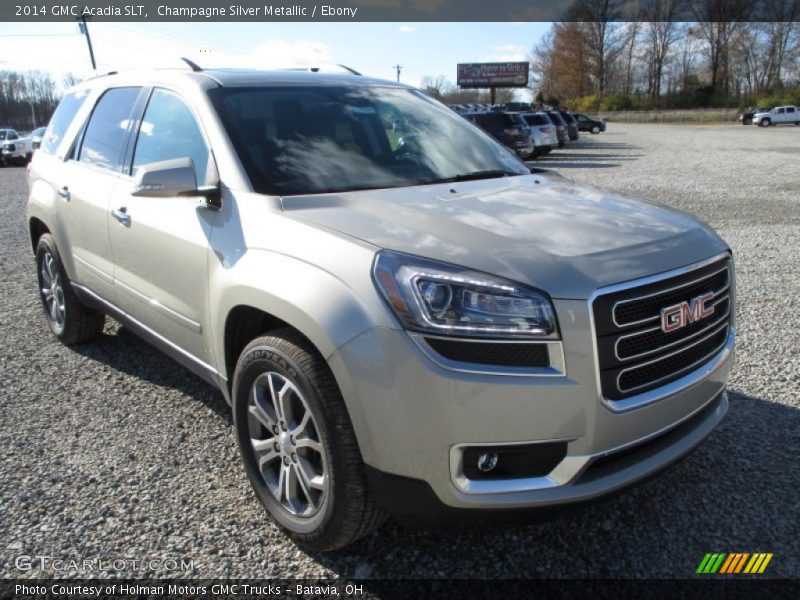 Champagne Silver Metallic / Ebony 2014 GMC Acadia SLT