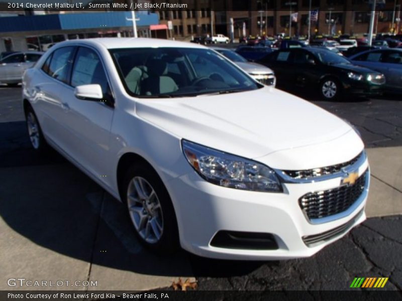 Summit White / Jet Black/Titanium 2014 Chevrolet Malibu LT