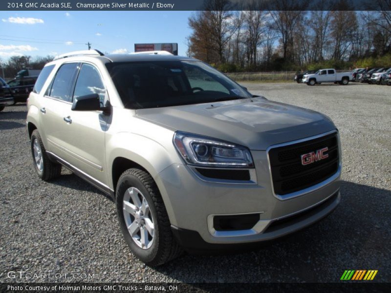 Champagne Silver Metallic / Ebony 2014 GMC Acadia SLE