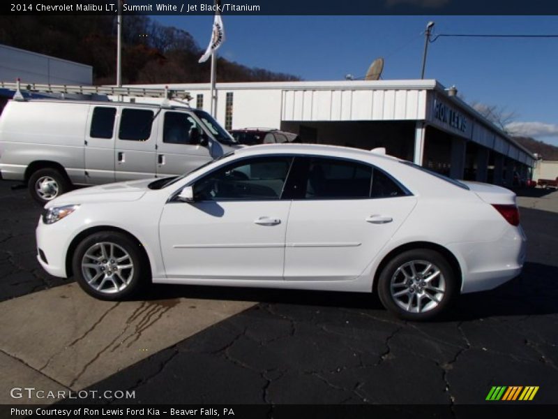 Summit White / Jet Black/Titanium 2014 Chevrolet Malibu LT