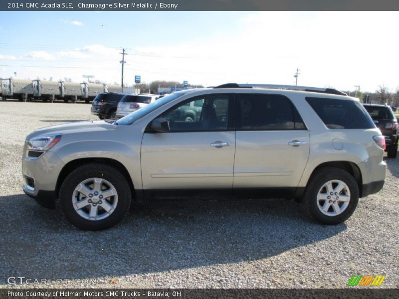 Champagne Silver Metallic / Ebony 2014 GMC Acadia SLE