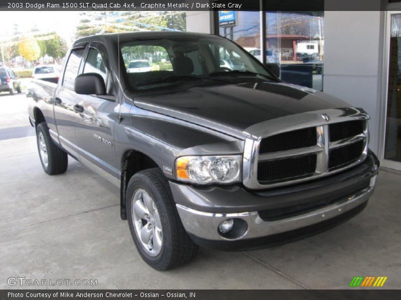 Graphite Metallic / Dark Slate Gray 2003 Dodge Ram 1500 SLT Quad Cab 4x4