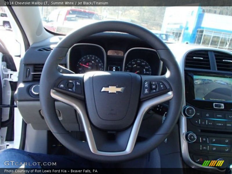 Summit White / Jet Black/Titanium 2014 Chevrolet Malibu LT