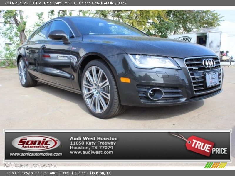 Oolong Gray Metallic / Black 2014 Audi A7 3.0T quattro Premium Plus
