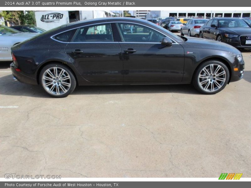 Oolong Gray Metallic / Black 2014 Audi A7 3.0T quattro Premium Plus