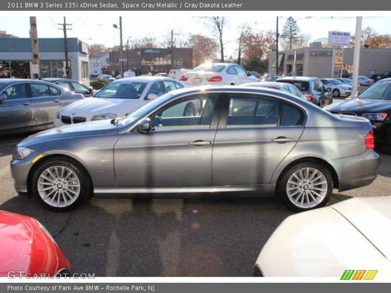 Space Gray Metallic / Gray Dakota Leather 2011 BMW 3 Series 335i xDrive Sedan