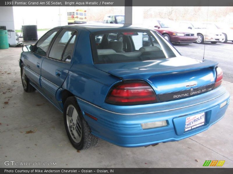 Bright Aqua Metallic / Pewter 1993 Pontiac Grand Am SE Sedan