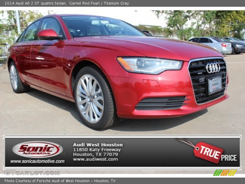 Garnet Red Pearl / Titanium Gray 2014 Audi A6 2.0T quattro Sedan