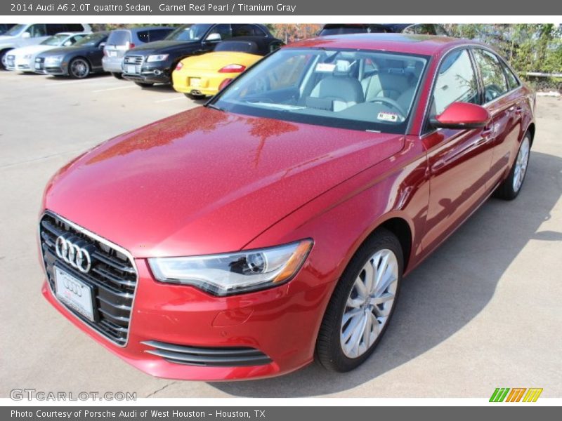 Garnet Red Pearl / Titanium Gray 2014 Audi A6 2.0T quattro Sedan