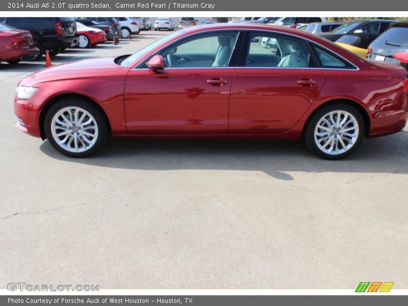 Garnet Red Pearl / Titanium Gray 2014 Audi A6 2.0T quattro Sedan