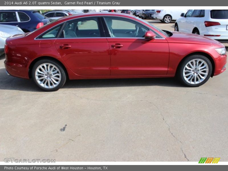 Garnet Red Pearl / Titanium Gray 2014 Audi A6 2.0T quattro Sedan