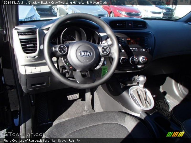 Shadow Black / Gray Two-tone Honeycomb Woven Cloth 2014 Kia Soul +