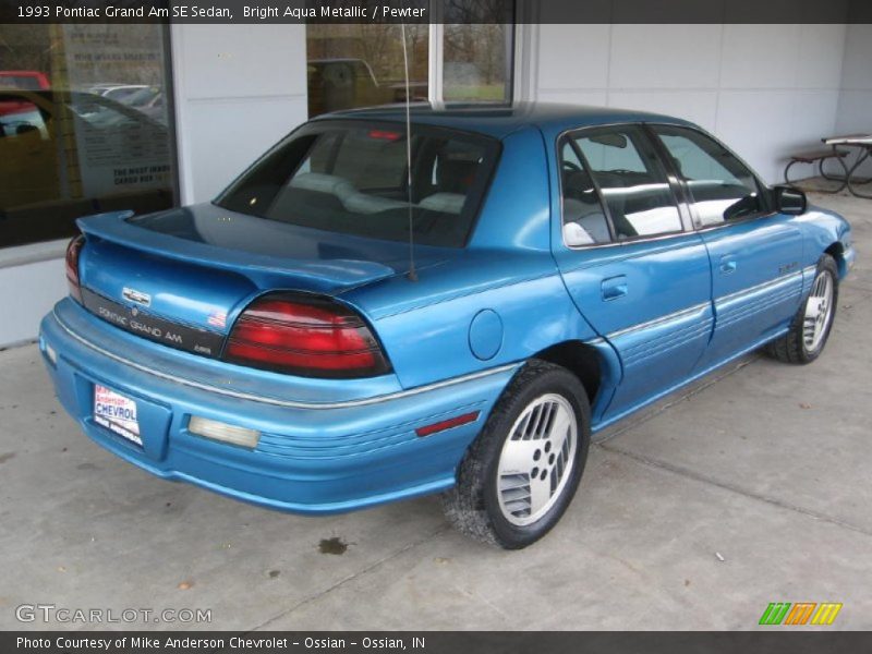 Bright Aqua Metallic / Pewter 1993 Pontiac Grand Am SE Sedan