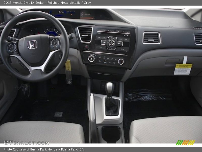 Polished Metal Metallic / Gray 2013 Honda Civic LX Sedan