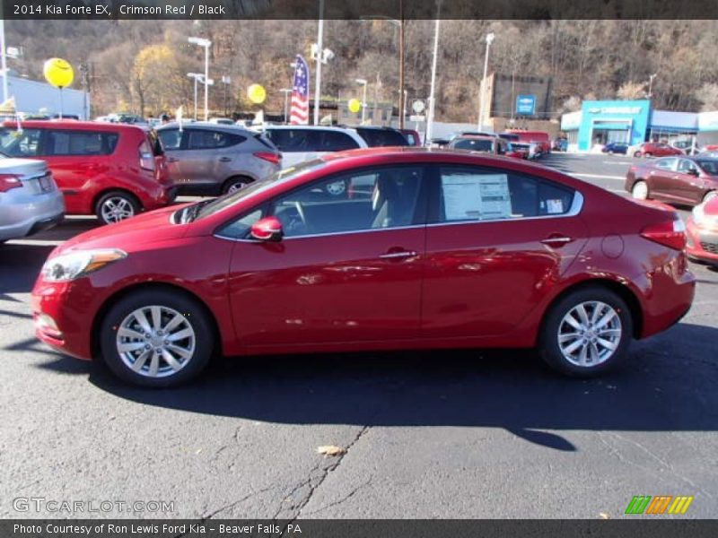 Crimson Red / Black 2014 Kia Forte EX