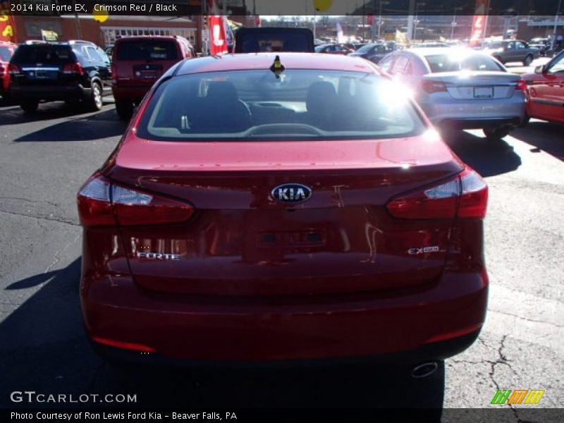 Crimson Red / Black 2014 Kia Forte EX