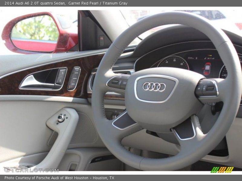 Garnet Red Pearl / Titanium Gray 2014 Audi A6 2.0T quattro Sedan