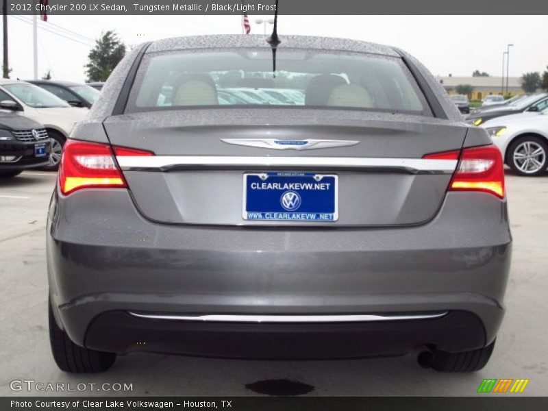 Tungsten Metallic / Black/Light Frost 2012 Chrysler 200 LX Sedan
