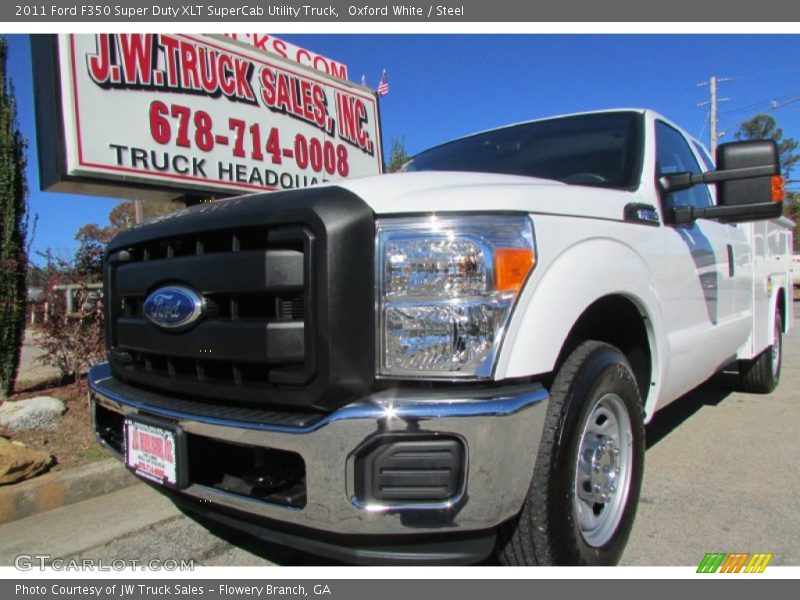 Oxford White / Steel 2011 Ford F350 Super Duty XLT SuperCab Utility Truck