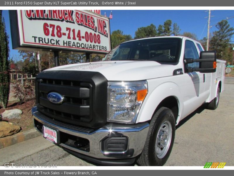 Oxford White / Steel 2011 Ford F350 Super Duty XLT SuperCab Utility Truck