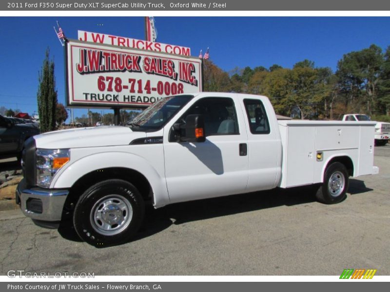 Oxford White / Steel 2011 Ford F350 Super Duty XLT SuperCab Utility Truck
