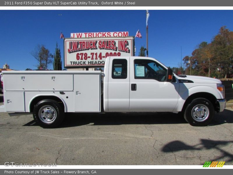 Oxford White / Steel 2011 Ford F350 Super Duty XLT SuperCab Utility Truck