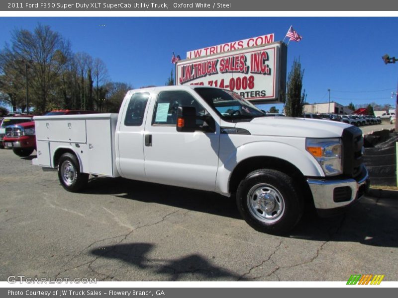 Oxford White / Steel 2011 Ford F350 Super Duty XLT SuperCab Utility Truck