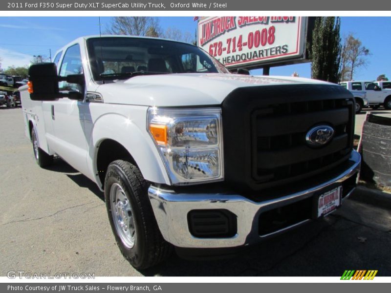 Oxford White / Steel 2011 Ford F350 Super Duty XLT SuperCab Utility Truck