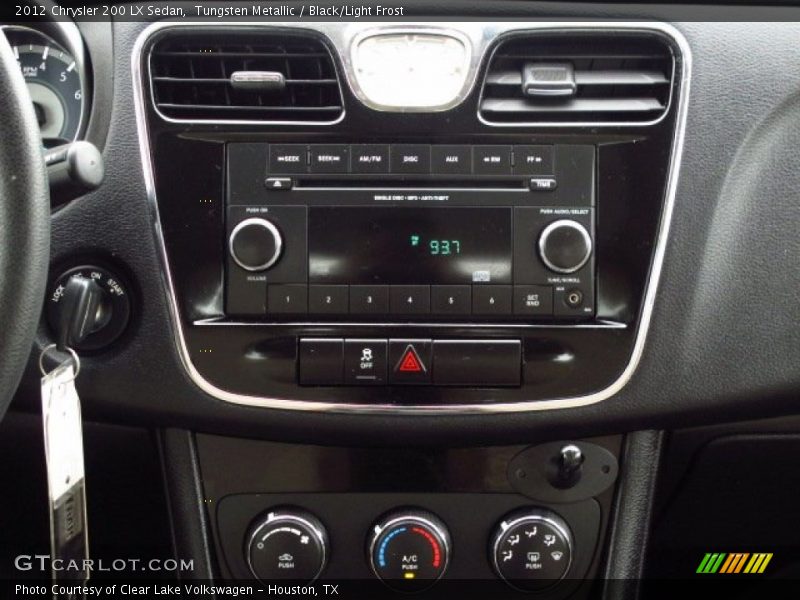 Tungsten Metallic / Black/Light Frost 2012 Chrysler 200 LX Sedan