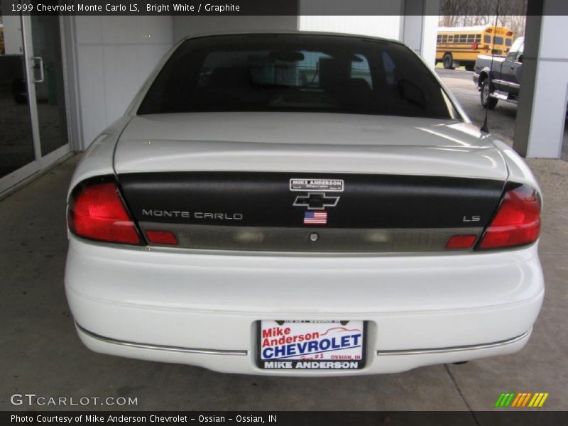 Bright White / Graphite 1999 Chevrolet Monte Carlo LS