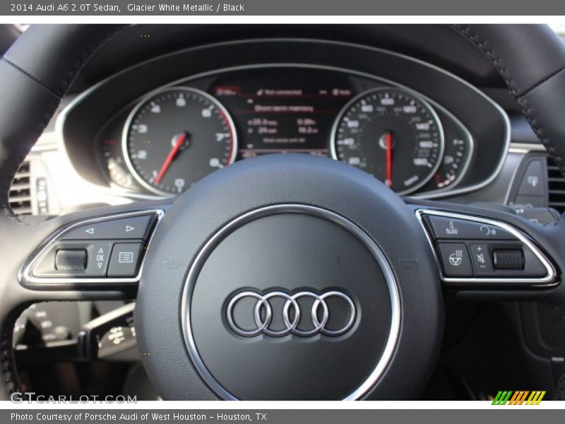 Glacier White Metallic / Black 2014 Audi A6 2.0T Sedan
