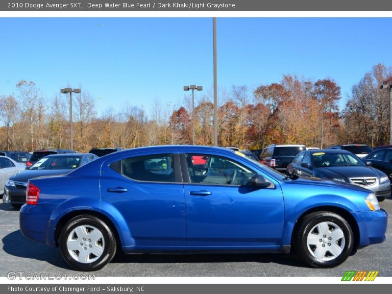 Deep Water Blue Pearl / Dark Khaki/Light Graystone 2010 Dodge Avenger SXT