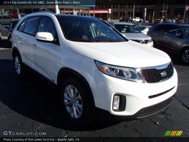 Snow White Pearl / Black 2014 Kia Sorento EX V6 AWD