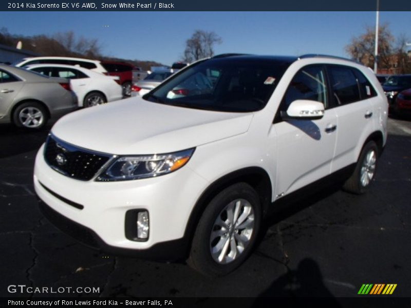Snow White Pearl / Black 2014 Kia Sorento EX V6 AWD