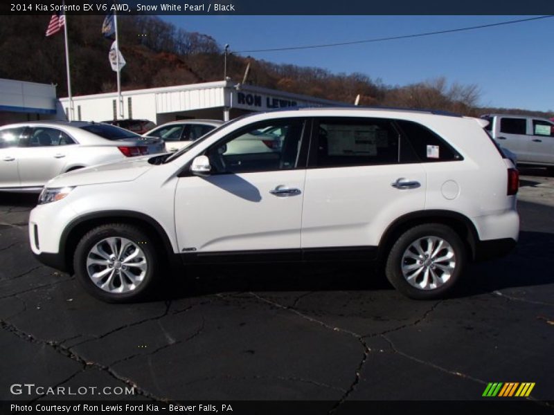 Snow White Pearl / Black 2014 Kia Sorento EX V6 AWD