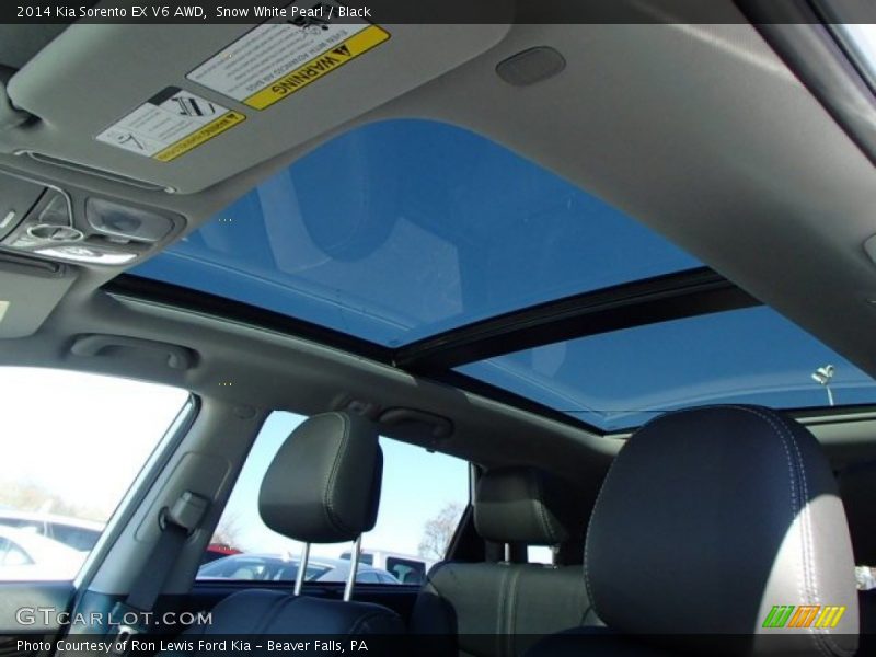 Snow White Pearl / Black 2014 Kia Sorento EX V6 AWD
