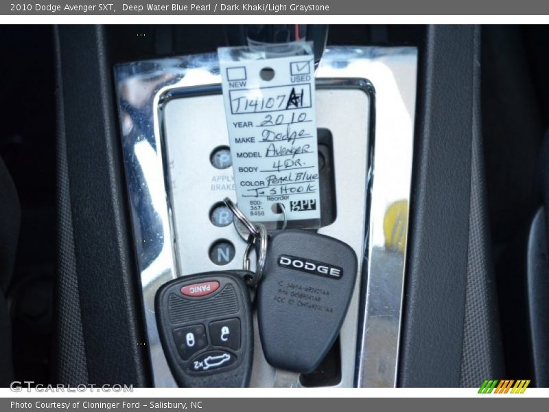 Deep Water Blue Pearl / Dark Khaki/Light Graystone 2010 Dodge Avenger SXT