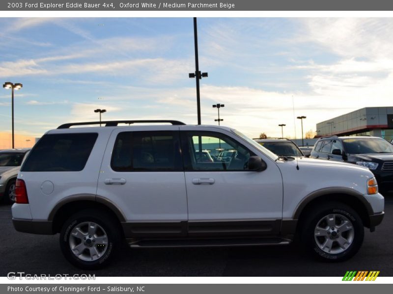 Oxford White / Medium Parchment Beige 2003 Ford Explorer Eddie Bauer 4x4