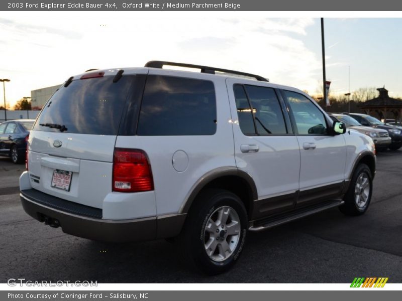 Oxford White / Medium Parchment Beige 2003 Ford Explorer Eddie Bauer 4x4