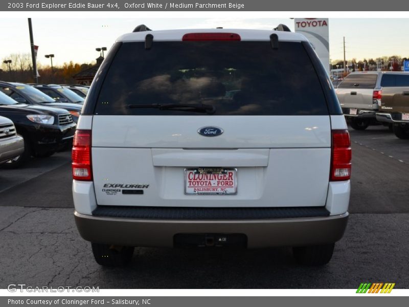 Oxford White / Medium Parchment Beige 2003 Ford Explorer Eddie Bauer 4x4