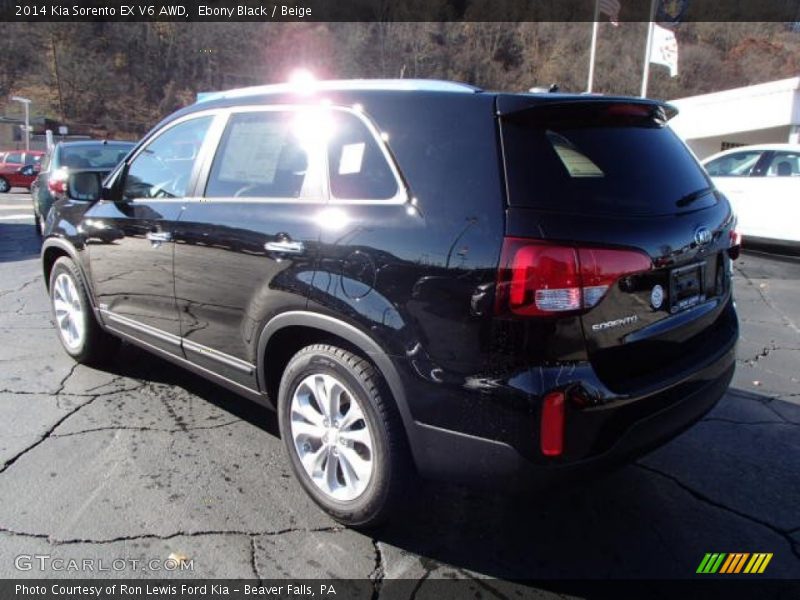Ebony Black / Beige 2014 Kia Sorento EX V6 AWD