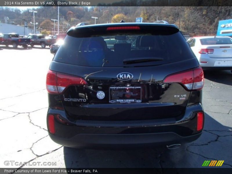 Ebony Black / Beige 2014 Kia Sorento EX V6 AWD