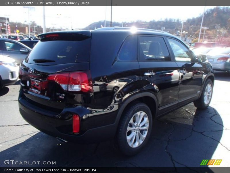 Ebony Black / Beige 2014 Kia Sorento EX V6 AWD
