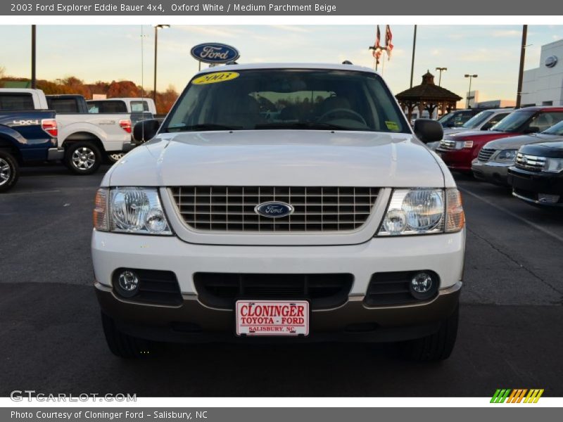 Oxford White / Medium Parchment Beige 2003 Ford Explorer Eddie Bauer 4x4