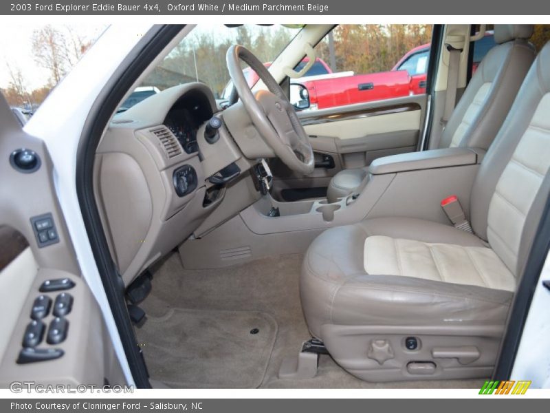 Oxford White / Medium Parchment Beige 2003 Ford Explorer Eddie Bauer 4x4