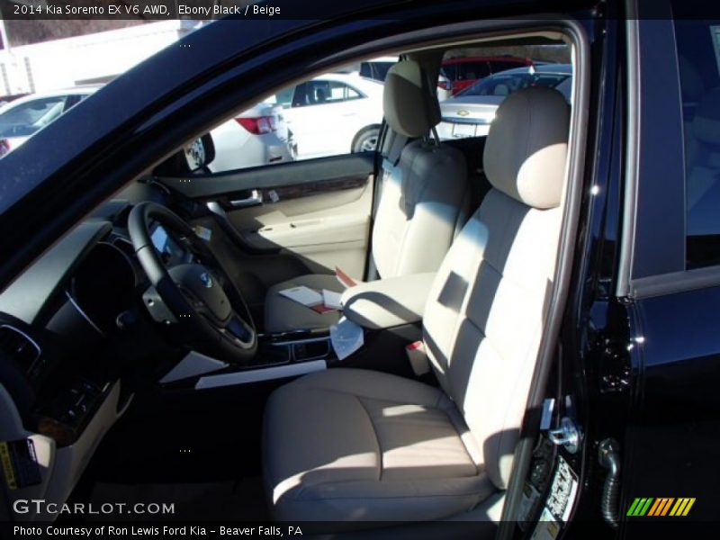 Ebony Black / Beige 2014 Kia Sorento EX V6 AWD