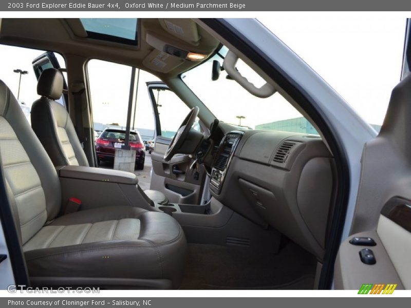 Oxford White / Medium Parchment Beige 2003 Ford Explorer Eddie Bauer 4x4