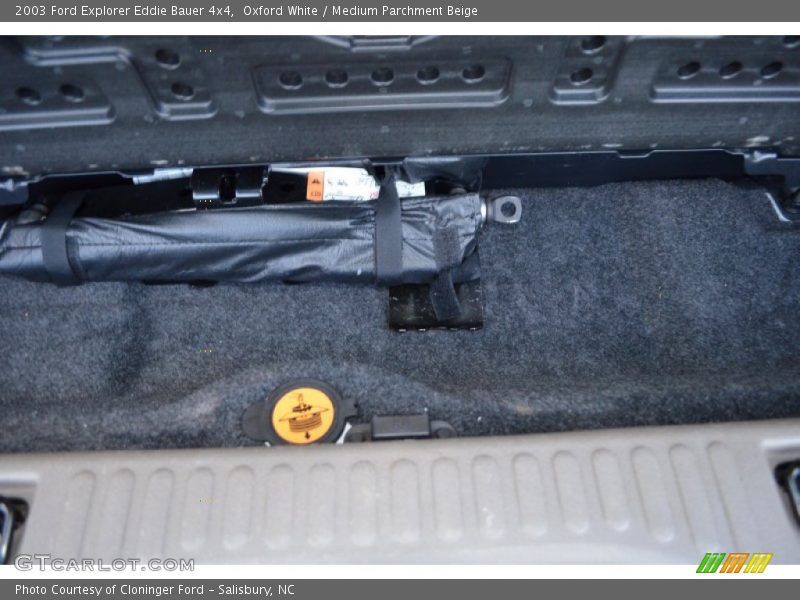 Oxford White / Medium Parchment Beige 2003 Ford Explorer Eddie Bauer 4x4