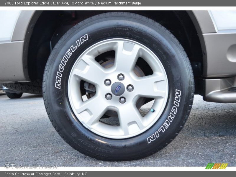 Oxford White / Medium Parchment Beige 2003 Ford Explorer Eddie Bauer 4x4